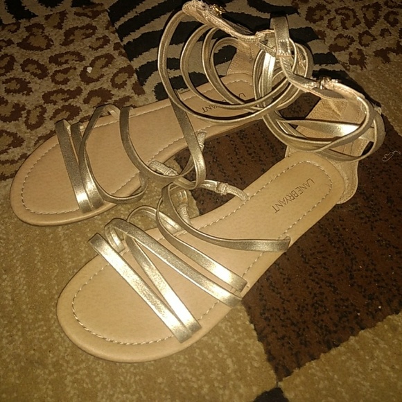lane bryant shoes gold gladiator sandals size 12 poshmark gladiator sandal size 12